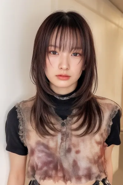 ロングヘアの女性