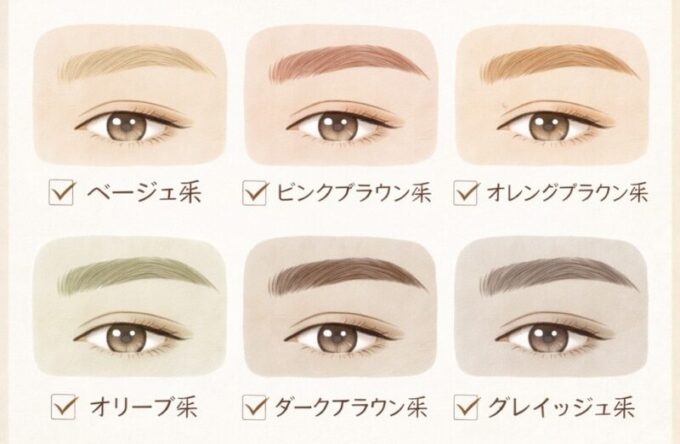 眉カラーで垢抜け